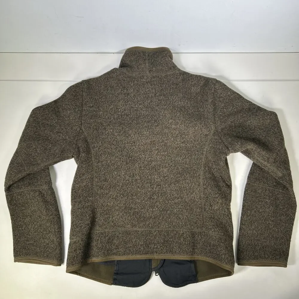66 North Iceland Full Zip Gola Jacket Women’s M Wool Blend Brown Mock Neck - Picture 6 of 9